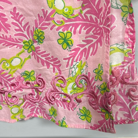 Lilly Pulitzer Mini Cotton Dress / Cover up Monkey Print, Palm Tree Dress, XS - Picture 8 of 12